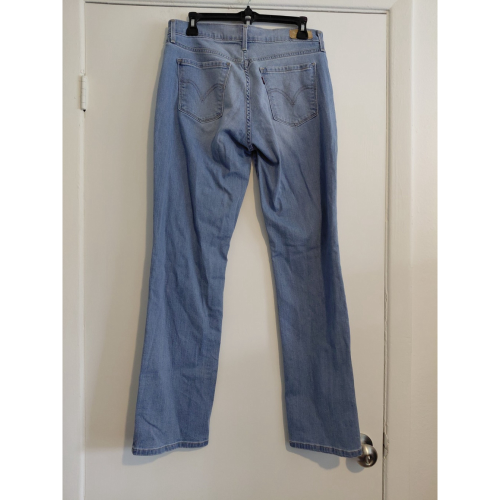 Levi's 505 Straight Leg Medium Wash Denim Jeans Cotton Stretch Women's Size 8S - Picture 3 of 7